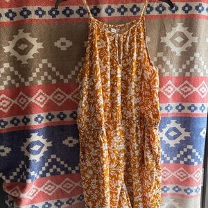 Old Navy Romper in Mustard and White